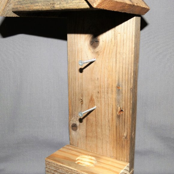 Rustic Beer Bottle Bird Feeder, Reclaimed Wood, Handcrafted, Garden Gift - Picture 5 of 5